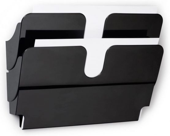Durable FlexiPlus 2 1709014060 Literature Holder with 2 Compartments A4 Landscape - Black