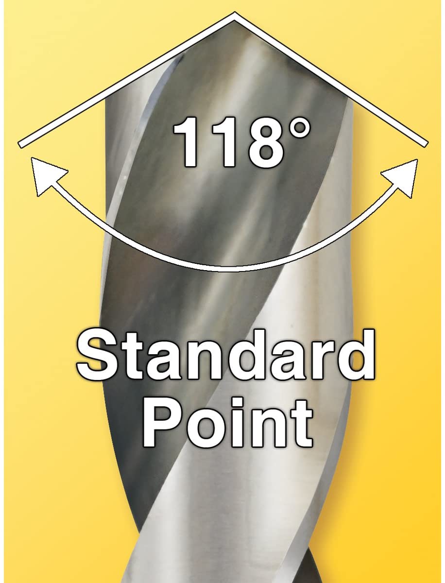 IVY Classic 01130 15/32-Inch M2 High Speed Steel Drill Bit, 118-Degree Point, Reduced Shank, 1/Card, 15/32 x 5-3/4" - Image 2