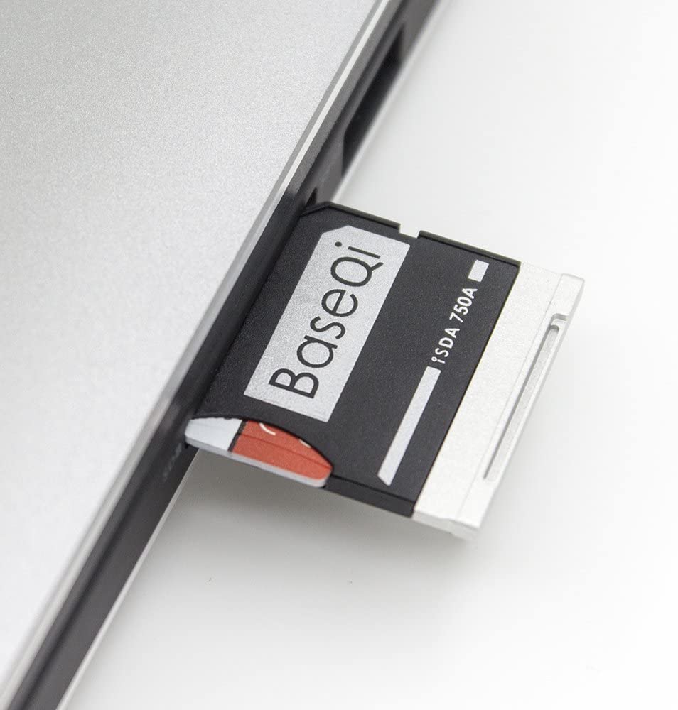 BaseQi aluminum microSD Adapter for Dell XPS 15" 9550, Silver - Image 4