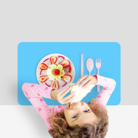 40x30cm Silicone Placemats for Kids, Non Stick Heat Resistant Tablemat, Kitchen Dining Table Mats Place Mat (Blue, 2) - Image 2