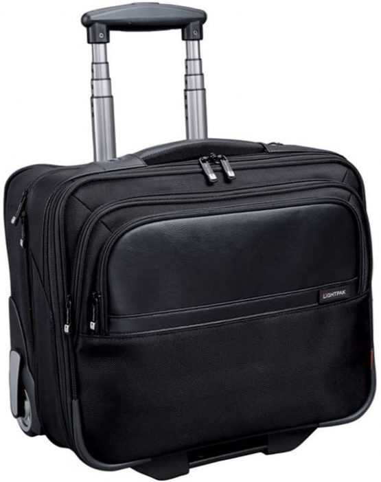 Lightpak - 46101 BRAVO 2 - wheeled business laptop bag, nylon, black