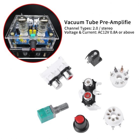 Vacuum Tube Pre-Amplifier, 6J1 Vacuum Electron Tube Valve Preamp Amplifier Board Headphone Amp Parts Musical Fidelity Kit Connected to Mobile Phone,Computer, MP3, MP4 - Image 4