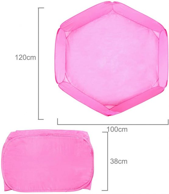 Small Animal Playpen Guinea Pig Playpen Hamster Play Pens Pet Indoor Runs Exercise Playground Portable Pop Up Yard Fence for Rabbits, Chinchillas, Hedgehogs - Image 2