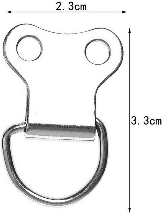 kuou 50 Pieces D-Ring Picture Hooks, Frame Hanging Double Hole Hangers with Screws Silver Plated - Image 4
