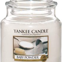 Yankee Candle Scented Candle, Baby Powder Medium Jar Candle