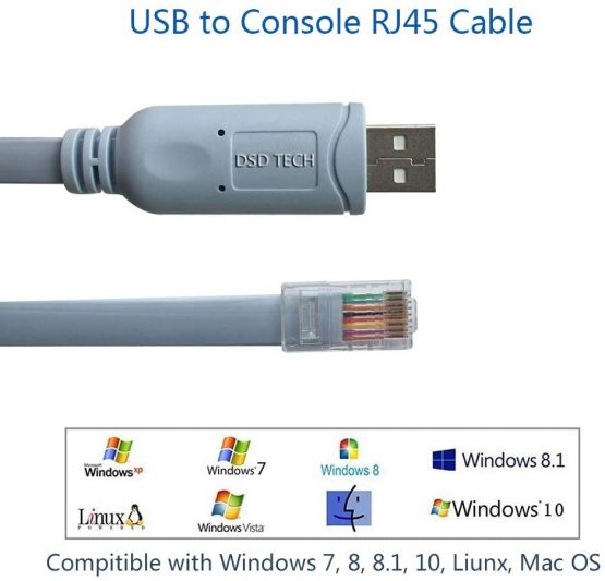 DSD TECH SH-RJ45P USB to Console cable with PL2303RA chip for Cisco Routers Switches 1.8M/5.9FT - Image 2