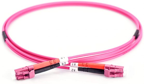 Digitus FO patch cable OM4-10 m LC to LC fiber optic cable - LSZH - Duplex Multimode 50/125µ - 10 GBit/s - Purple - Image 3