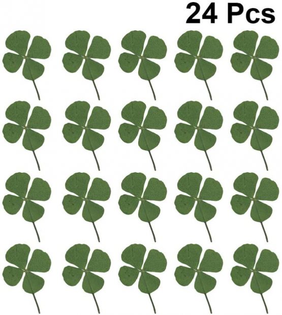 Artibetter 24pcs Natural Pressed Dried Flowers Four-Leaf Clover Leaf Plant for DIY Resin Jewelry Making Art Craft - Image 4