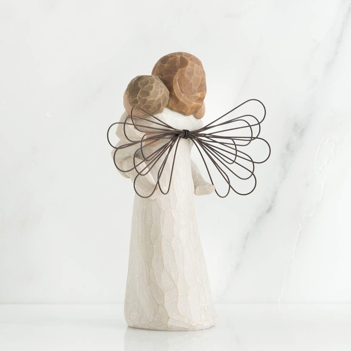Willow Tree Angel's Embrace Figurine, Silver & Ivory, 5" height - Image 4