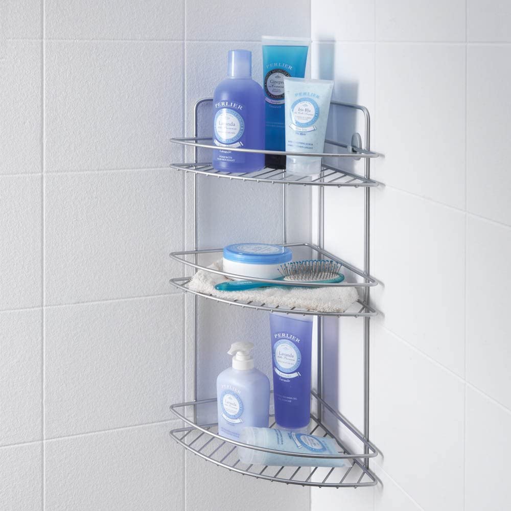 Metaltex Shelf Unit-Bathroom Corner, 3 Shelves, with Polytherm Coating ...