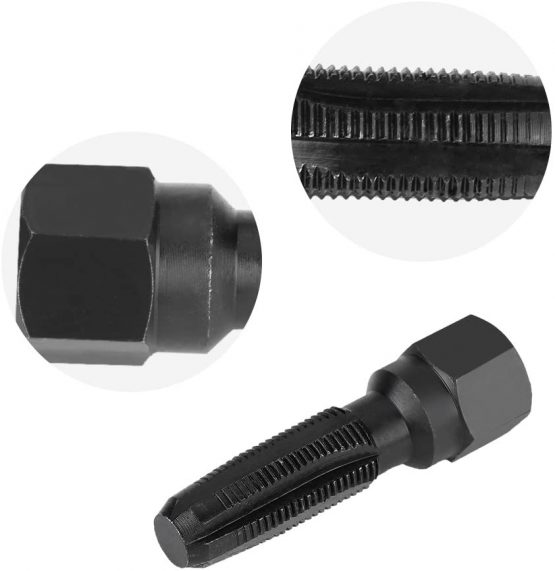 Carbon Steel Spark Plug Retrofit Kit, Keenso 5Pcs Threaded Plug-In Spark Plug Retainer With 4 Spark Plug Inserts for Repairing 14mm Spark Plugs - Image 4