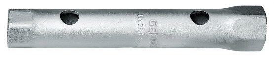 GEDORE Tubular box wrench, 21 + 23 mm, Hex, 165 mm long, Tool for nuts automotive, 26 R 21x23, Chrome-plated steel