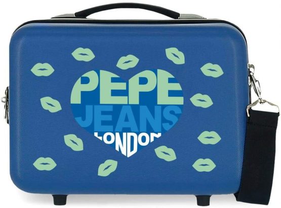 Pepe Jeans Ruth Adaptable Beauty Case Blue 29x21x15 cms ABS