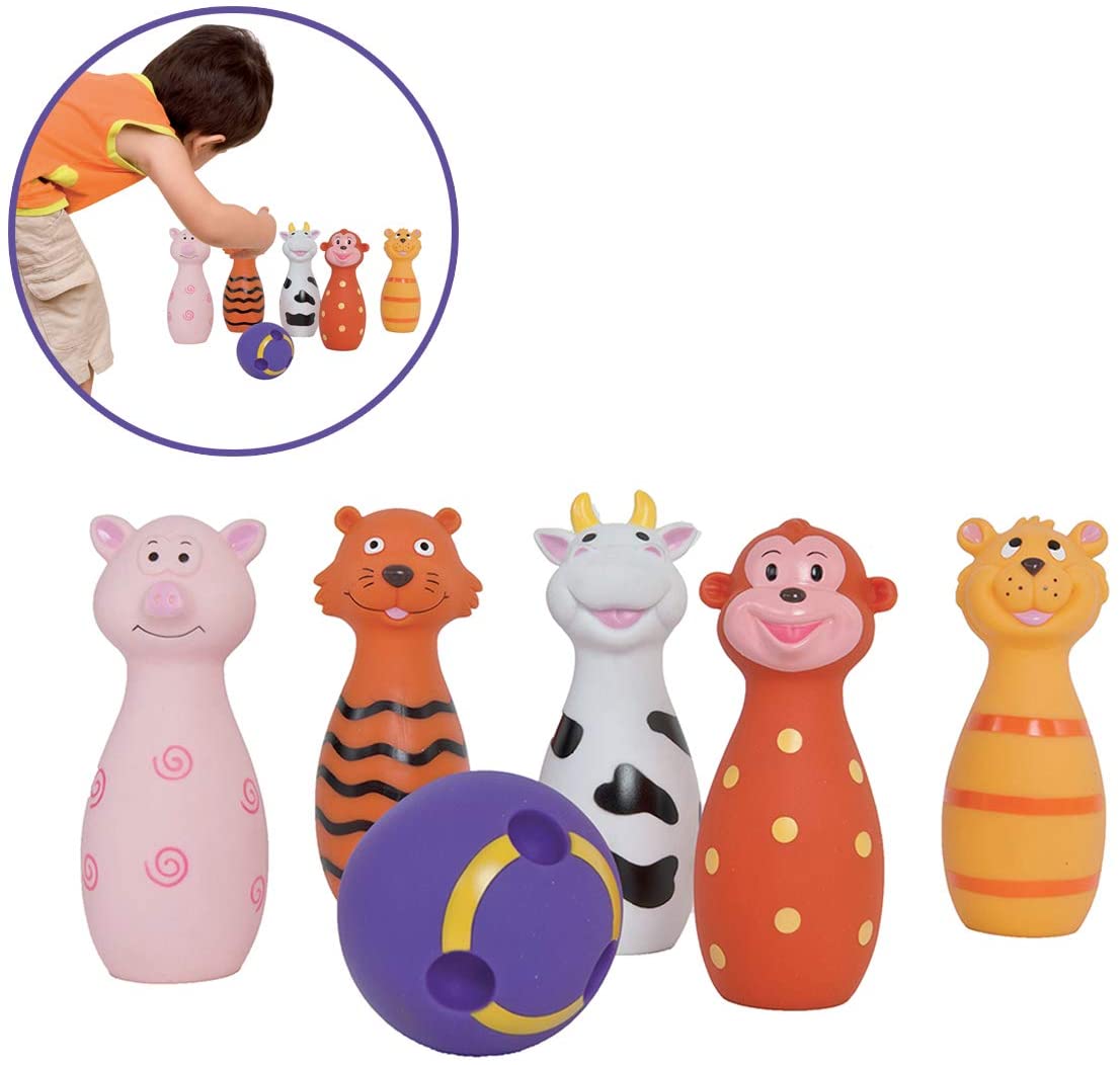 LUDI Baby Bowling, Multicoloured, 15 cm (height only)