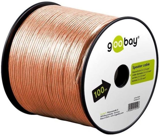 Goobay 15019 Speaker Cable, Transparent, CCA, 100 m Cable Length - Image 3