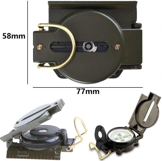 NALCY 2PCS Multifunction Compass, Shockproof Hiking Military Navigation Compass for Camping, Hiking, Hunting - Image 2