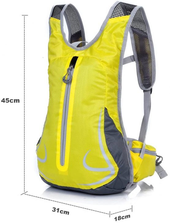 EULANT Cycling Backpack Unisex Waterproof Hiking Outdoor Rucksack Lightweight Running Daypack Cycling Pack Daily School Bags Skiing Camping Trekking Backpack 14L - Yellow - Image 3