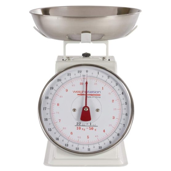 Vogue Kitchen Scale Bowl Top 10kg/22lbs - Grad. 50g/1oz - Image 2
