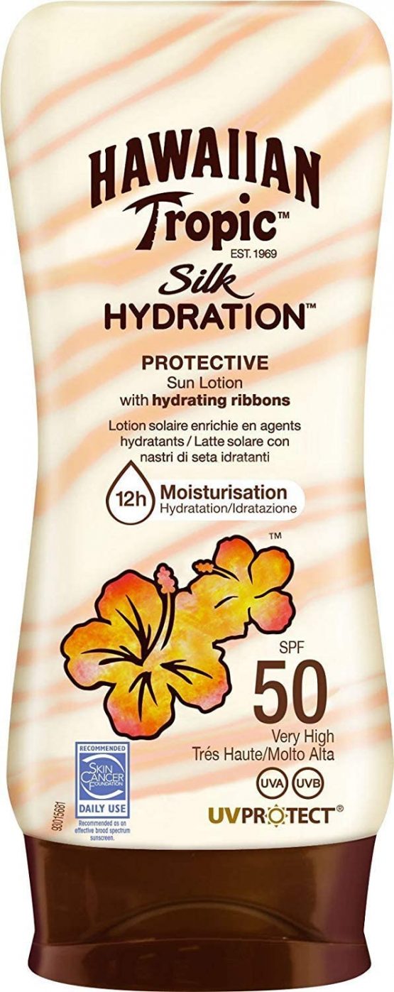Hawaiian Tropic - Silk Hydration Protective SPF 50 - Protective Sun Lotion with Moisturizing and Water Resistant Silk Tapes, Tropical Sun Cream, Pack 3 units x 180 ml - Image 2