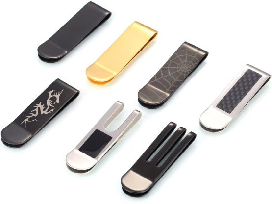 DonDon Men's Money Clip Stainless Steel Black Spider - Image 2