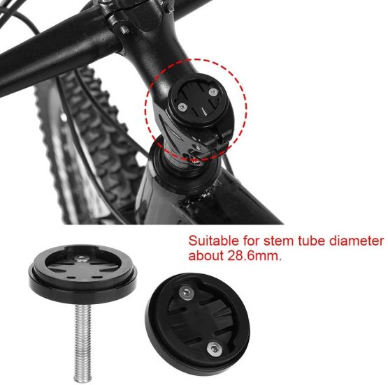 Keenso Road Bike Computer Holder Stem Top Cap, Bicycle Stem Top Cap Computer Stopwatch Mount Holder for Garmin/Bryton/Cateye - Image 2