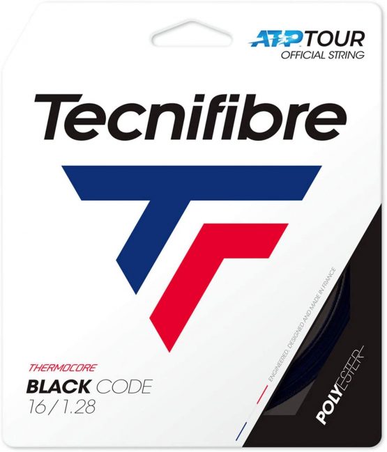 Tecnifibre Unisex_Adult Cordage de Tennis-Blackcode 1.28 String, Black, One Size