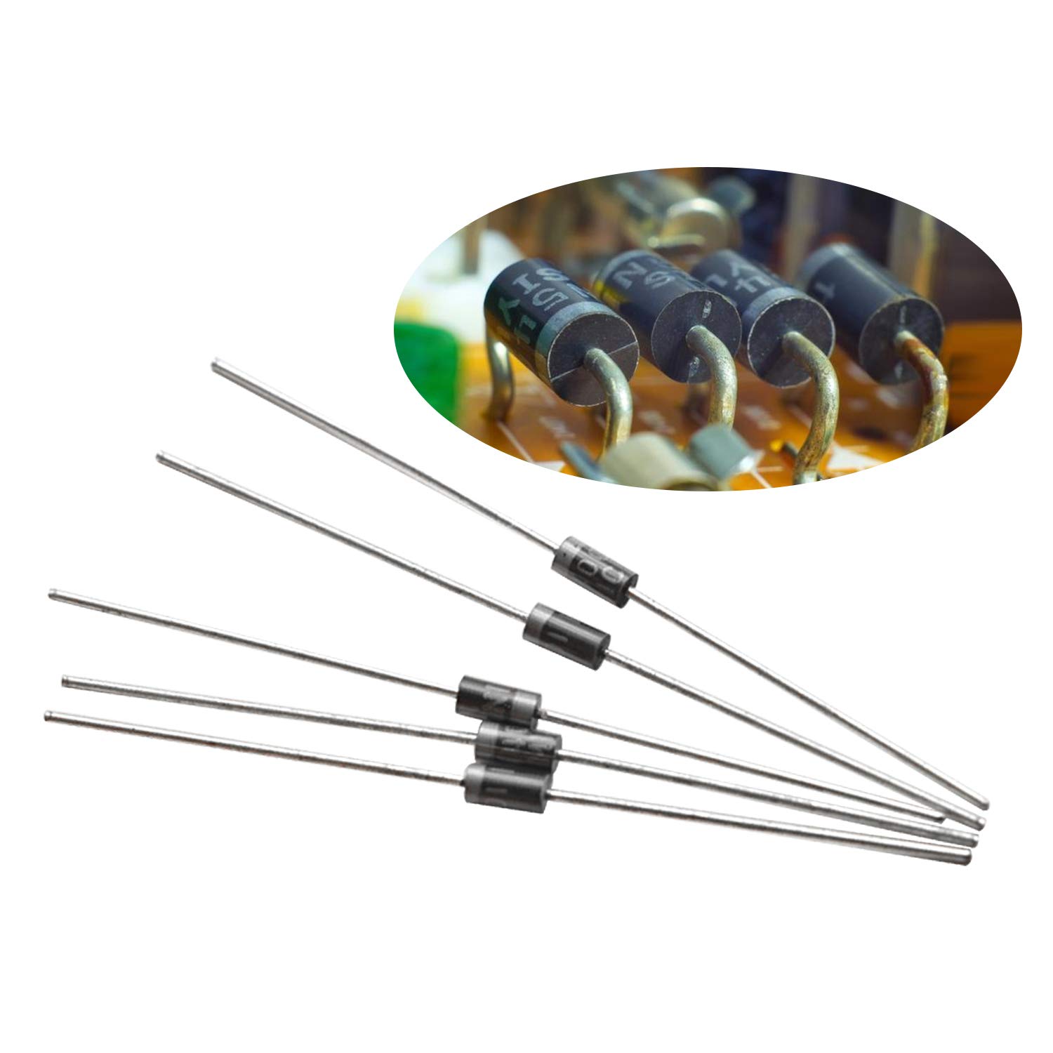 WEKON 200pcs 10Values Rectifier Diode Assortment Electronic Kit 1N4001 ...
