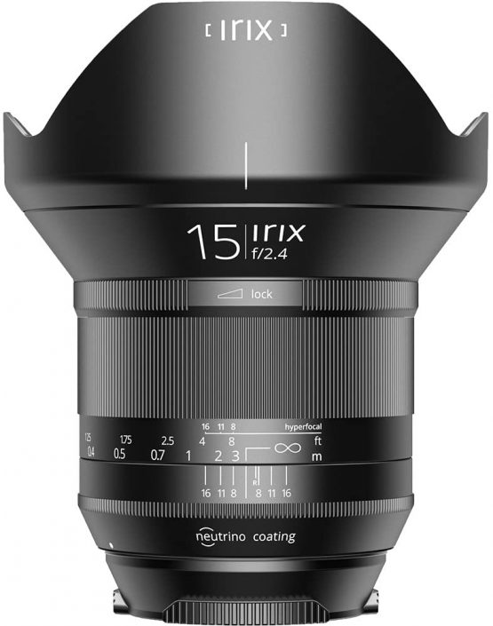 Irix Ultra-Wide-Angle Lens Blackstone 15 mm f2,4 (95 mm Filter Thread Full Size, Luminous Marking, Optimised Lens Focus Ring)