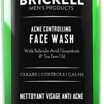 Brickell Men's Acne Controlling Face Wash for Men, Natural and Organic Acne Face Wash to Cleanse Skin and Eliminate Acne, Clears Breakouts, 2% Salicylic Acid, 177 ml