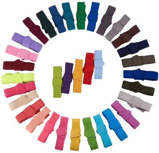 BENECREAT 34M (37 Yards) Ribbon Elastic Stretch Elastics for Hair Ties Headbands - 34 Colors by 1M