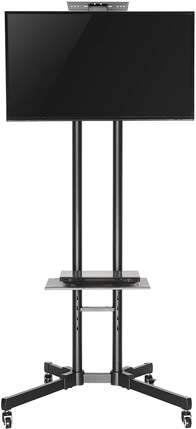 Newstar PLASMA-M1700E Mobile Monitor/TV Floor Stand for 32-55" screen, Height Adjustable - Black, Height: 155cm - 170cm - Image 4