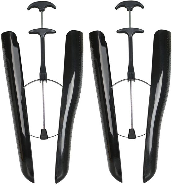 Kaps Automatic Boot Shaper Tree, 37 cm 15 inch, Metal Springs Boot Trees, Black, 1 Pair, Prevent Creasing, Made In Europe