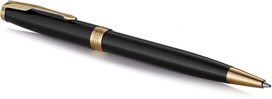 Parker Sonnet Duo Gift Set with Ballpoint Pen & Fountain Pen (18K Gold Nib), Gloss Black with Gold Trim, Black Refill & Cartridges, Gift Box - Image 2