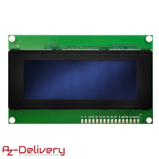 AZDelivery HD44780 2004 4x20 Serial LCD White Character Blue Backlight Display Board 3.3V 5V Compatible with Arduino Raspberry Pi Including E-book! - Image 2