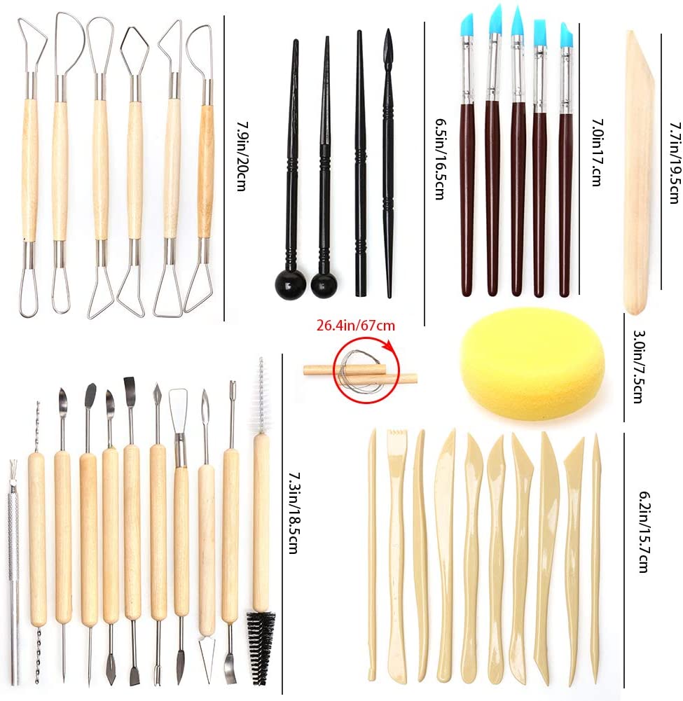 61pcs Ceramic Tools Clay Sculpting Set, Polymer Clay Tools Clay Sculpting Tools - Image 3
