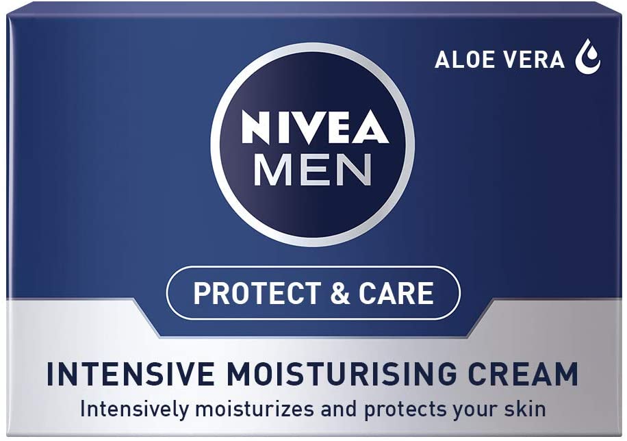 NIVEA MEN Intensive Moisturising Face Cream Protect & Care Pack of 3 (3 x 50 ml)