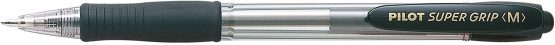 Pilot Super Grip Ballpoint Pens, Set of 6 in M (Black) - Image 2