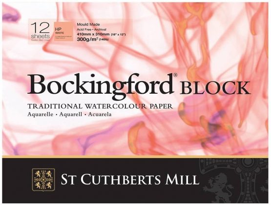 Bockingford Watercolour Block 140lb/300gms 9x12"/228x305mm Hot Press - Image 4