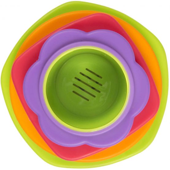Playgro Toy, Stackable Bath Toy, 4 Pieces, Baby Toy, From 9 months, BPA free, Colourful, 40217 - Image 4