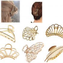 6 Pieces Metal Hair Claw Clips, Hollow Jaw Barrettes Non-slip Hair Jaw Clamp Clips,Hair Barrette for Fixing Hair, for Women Girls Clip Hair Accessories Gift