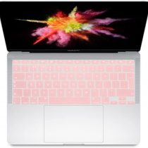 Se7enline Unique Ultra Thin Silicone Keyboard Cover Pink Keyboard Skin Protector EU Layout for All MacBook Air 13", MacBook Pro 13" 15" 17" with/without Retina Display, Rose quartz (Baby Pink)