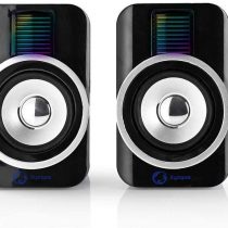 NEDIS Gaming Speakers 2.0 of 30W for PC and Laptops with RGB, USB and 3.5mm, Black