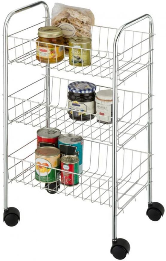 Wenko "Florence Household/Bathroom Trolley, Silver - Image 4