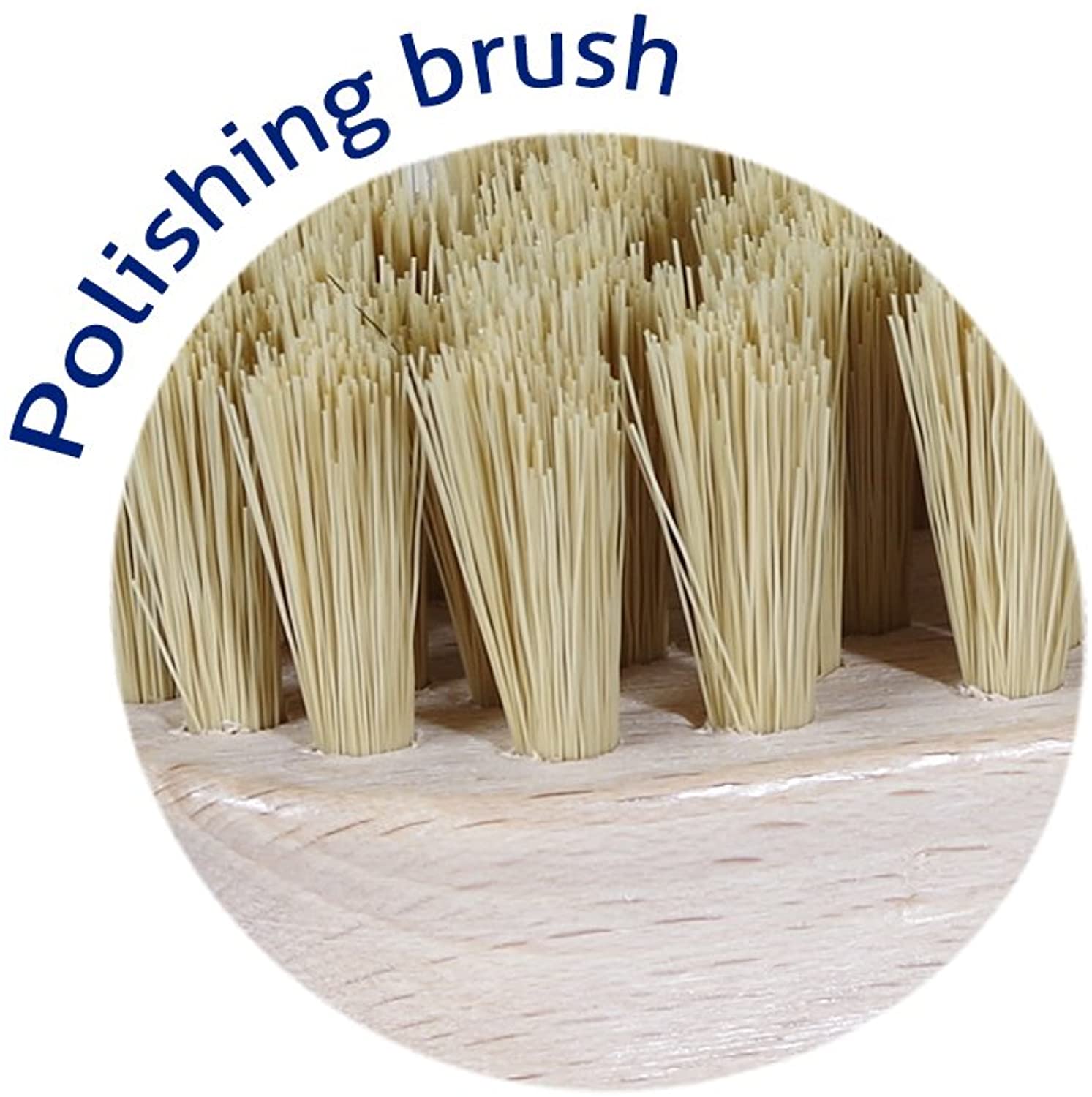 Kaps Shoe Polishing Brush, 100& Horsehair or Synthetic Bristles which Don’t Fall Out, Buff, Polish and Clean Leather Shoes - Image 4