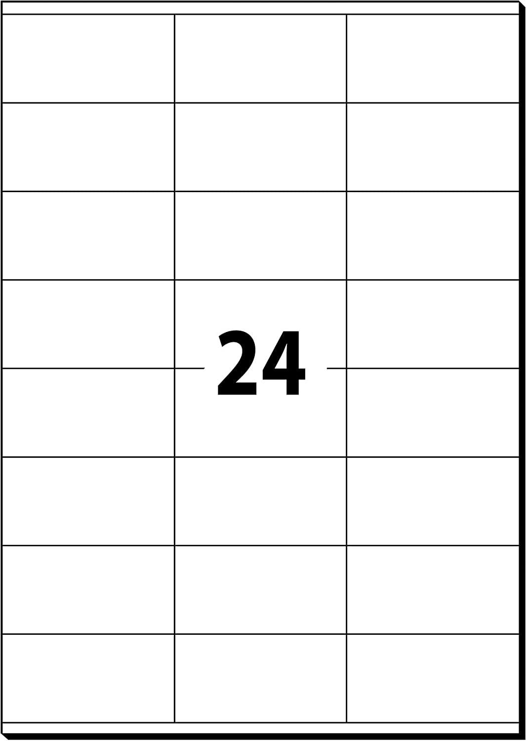 SIGEL LA132 Universal Permanent Labels, White, 7 x 3.6 cm, 2400 lbl equal to 100 sheets, White, 70 x 36 mm - Image 2