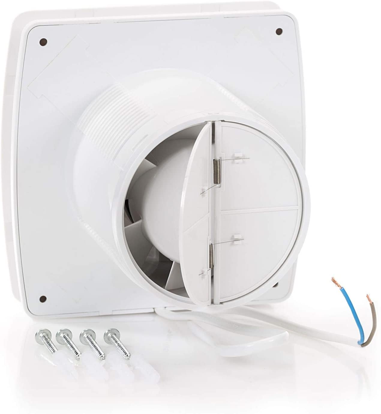 STERR Bathroom Extractor Fan LFS100-Q 100 mm with Backdraft Shutter White - Silent Bathroom Fan - Image 3
