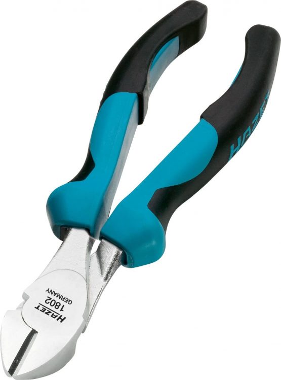HAZET 1802-22 180 mm Heavy-Duty Diagonal Cutters - Bright Chrome-Plated