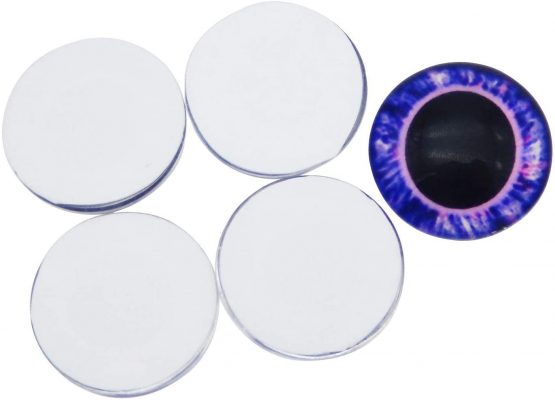 Julie Wang Mixed Color Glass Eyes Owl Unicorn Animal Eye Pupil for Craft Doll Making DIY Flatback Dome Glass (8mm) - Image 4