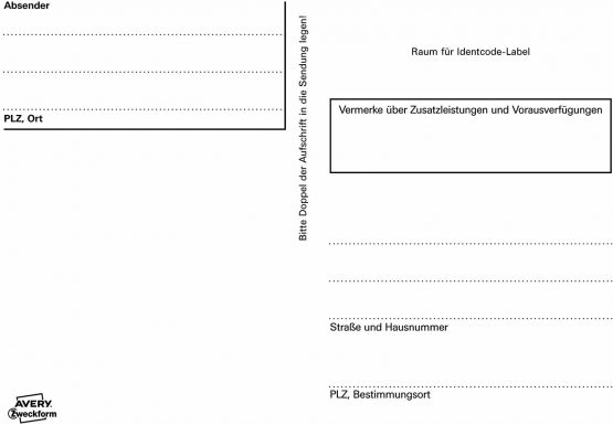Avery Zweckform Adressaufkleber Paketaufkleber A6 selbstkl 100Blatt - Image 2