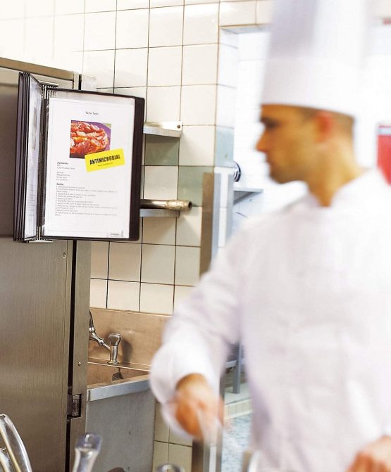 Sterifold Display System Wall-mounted Expandable with 10 Anti-microbial Pivoting Pockets A4 Ref TAA414507 - Image 2